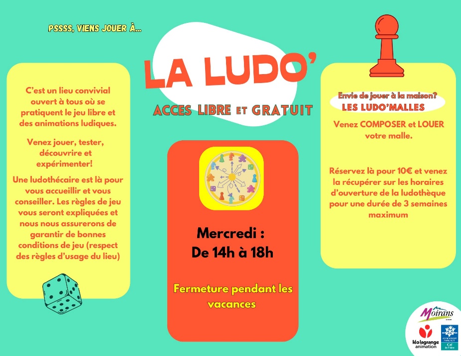 Flyer de la ludothèque de Moirans