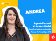 Portrait d'Andrea, agent d'accueil et de secrétariat